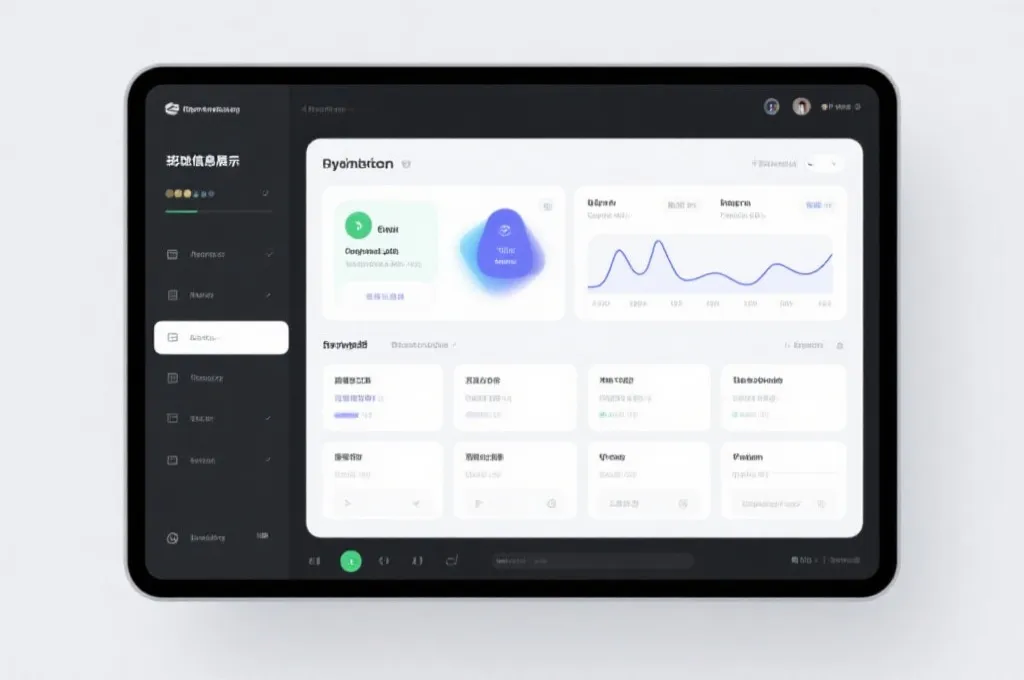 信息展示界面，现代风格