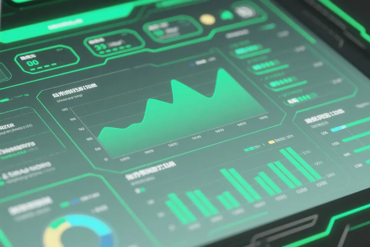 数据仪表盘示意图